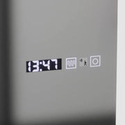 Miroir LED rectangulaire, 60x150cm, Capteur Radar Alessia Marcello, Système Antibuée, Horloge & Thermomètre, Dimabila, Dressing Couture