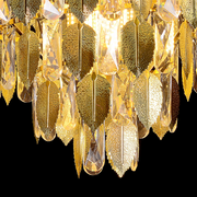 Lustre en cristal VENARIA 6x E14, diamètre 40 cm, or brillant, hauteur réglable