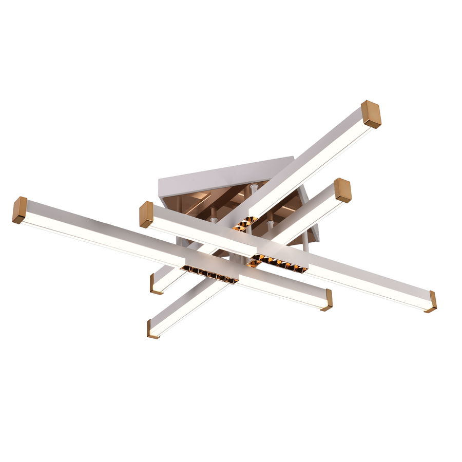 Lustre LED avec télécommande LT178/4WH, 54W, 4 éléments, lumière froide/chaude/neutre, variable, blanc