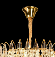 Lustre en cristal CC6687/500GD 9x E14, diamètre 50 cm, or brillant, hauteur réglable