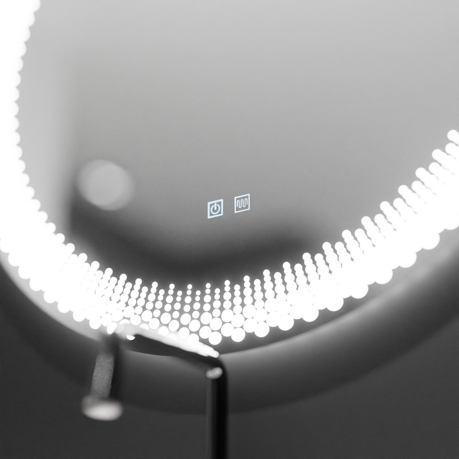 Miroir rond LED, 60 cm, Corona Touch, système anti-buée, intensité variable