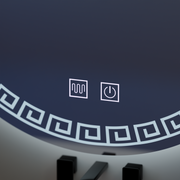 Miroir rond LED, 70 cm, Orhina Touch, système anti-buée, intensité variable