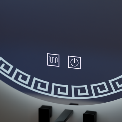 Miroir rond LED, 70 cm, Orhina Touch, système anti-buée, intensité variable