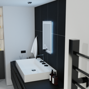 Miroir LED rectangulaire, 60x80cm, CANTO Touch, système anti-buée, intensité variable