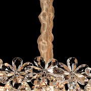Lustre en cristal, Elégance 7xE27, diamètre 40 cm, doré brillant, hauteur réglable, métal et cristal