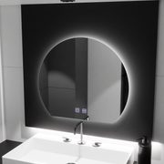Miroir LED demi-lune, 60x54, Soluna Touch, Système anti-buée, Gradable