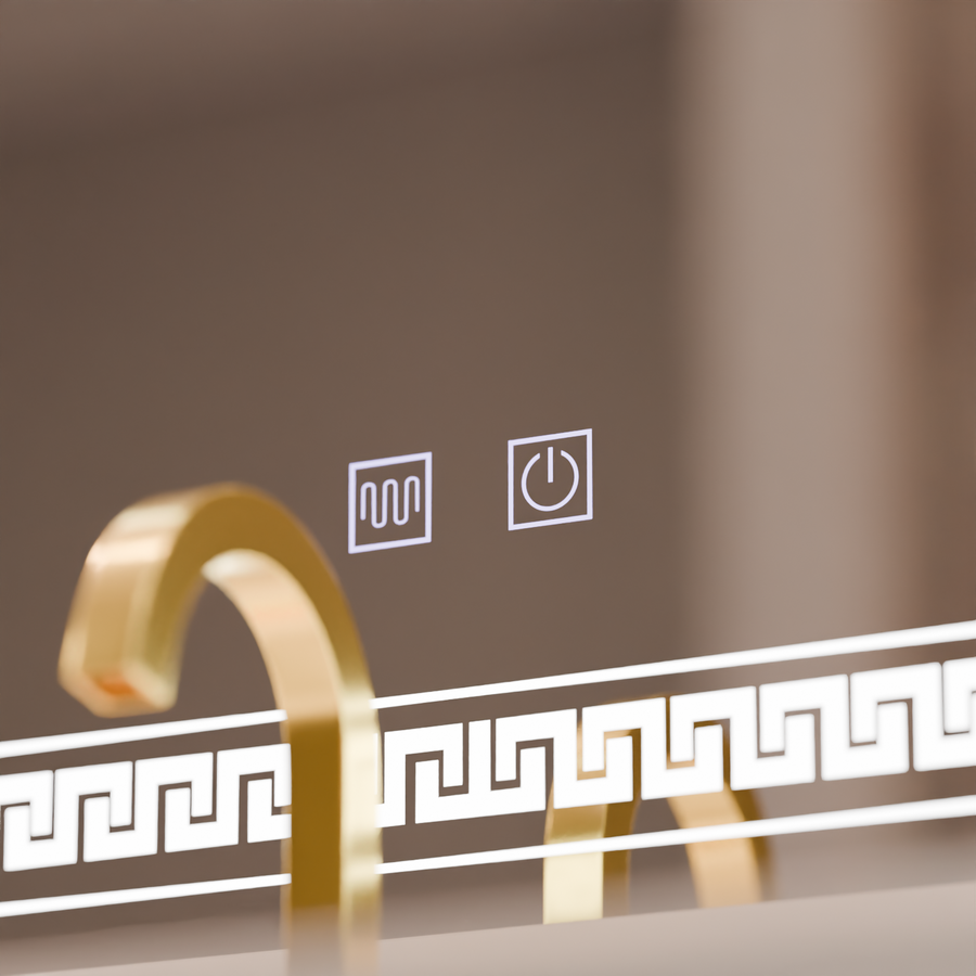 Miroir LED rectangulaire, 60x80cm, Touch Vivido, Système anti-buée, Intensité variable