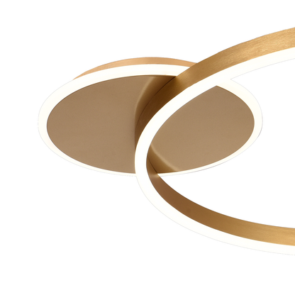 Lustre LED avec télécommande RINOVA 34W, Lumière Froide/Chaude/Neutre, Dimmable, Or Brillant