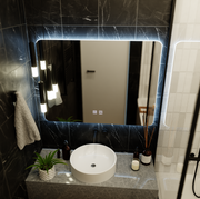 Miroir LED rectangulaire ARTEA Touch, 80 x 60 cm, système anti-buée, intensité variable, Race Light 6000 K