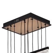 Lustre LED suspendu en acrylique LT181/6BK, 82W, lumière 3000/4000/6000K, noir, hauteur réglable