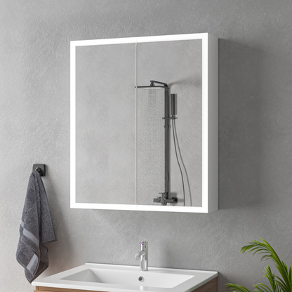 Miroir LED avec armoire MODA 60x70 cm éclairage périmétrique blanc et capteur tactile