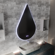 Miroir LED Touch River Anti-buée Système 80X120cm, Forme Goutte.