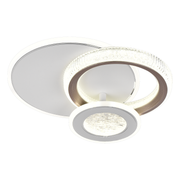 NYXORA Lustre LED 44W, 3 Cercles, Lumière Froide/Chaude/Neutre, Noir