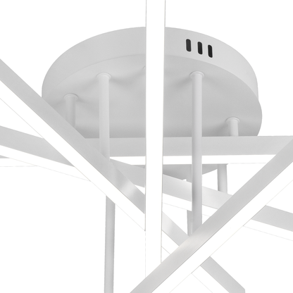 Lustre LED télécommandé GIO, 68 W, 5 éléments, lumière froide/froide/neutre, intensité variable, blanc