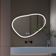 Miroir tactile LED Quassare, système anti-buée 90x65 cm