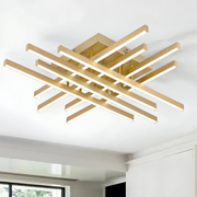 Lustre LED avec télécommande LINEX, 109W, lumière 3000K/4000K/6000K, variable, doré