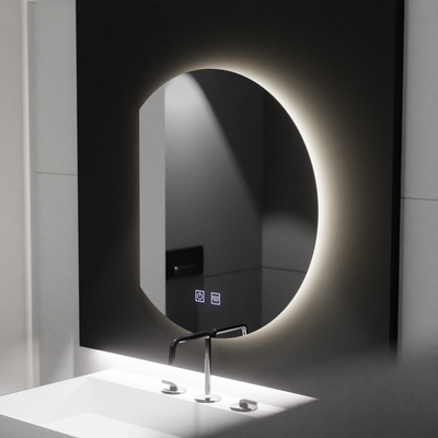 Miroir LED Semiluna 54x60, Arcana Touch, système anti-buée, variable