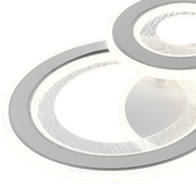 Lustre LED SQUARE 53W, 3 Cercles, Lumière Froide/Chaude/Neutre, Blanc