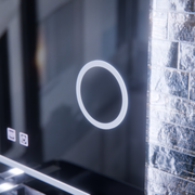 Miroir LED E30S/65X45, fonction tactile et anti-buée, lumière cosmétique, 65x45cm, lumière froide 6000K