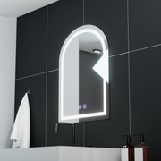 Miroir LED arqué 60x80cm, Arco Touch, système anti-buée, intensité variable