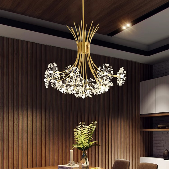 Candélabre en cristal Petito, 12XG4, doré, diamètre 52 cm Candélabre en cristal Titre par défaut Alessandro Design