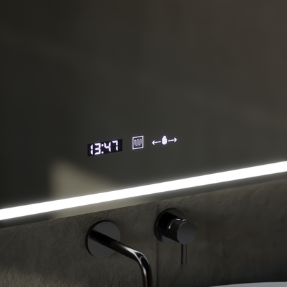 Miroir LED rectangulaire, 60x80cm, VillayTouch Marcello, système anti-buée, intensité variable