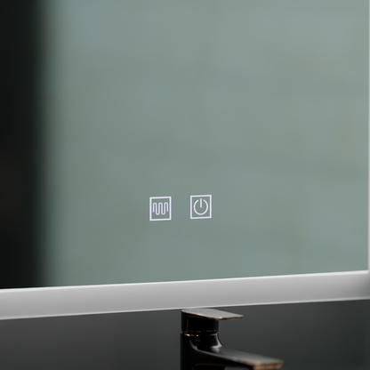 Miroir LED rectangulaire, 45x60cm, Touch VENERA, Système anti-buée, Gradable