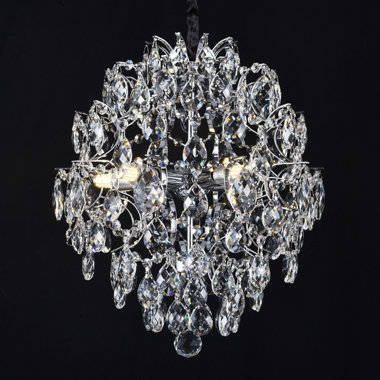 Lustre en cristal CC9259/5CH, 5x E14, diamètre 40 cm, chrome brillant