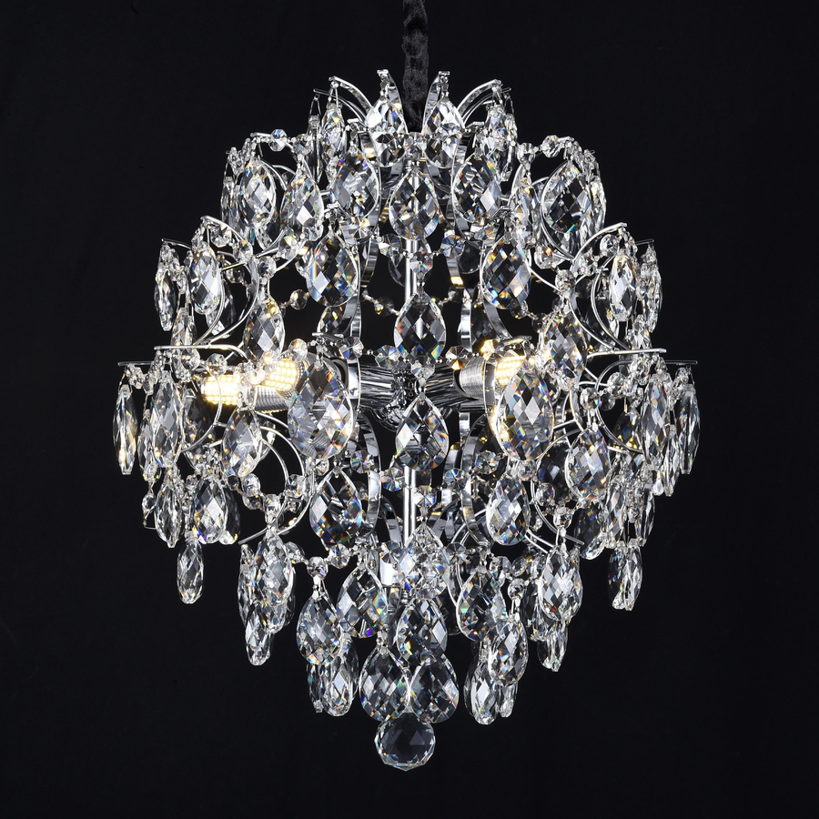 Lustre en cristal CC9259/5CH, 5x E14, diamètre 40 cm, chrome brillant