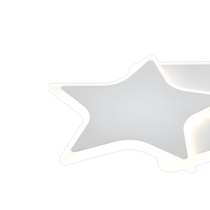 Lustre LED avec télécommande 41W, Étoiles, Lumière Froide/Chaude/Neutre, Dimmable, Blanc