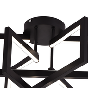 Lustre LED avec télécommande 72W, 3 éléments, Lumière froide/chaude/neutre, Dimmable, Noir, LT750/3BK