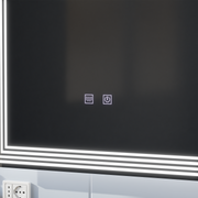 Miroir LED rectangulaire, 60x80cm, ADIS Touch, système anti-buée, intensité variable