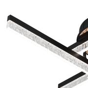 Lustre LED avec télécommande LT179/4BK, 34W, 4 éléments, lumière froide/chaude/neutre, variable, noir