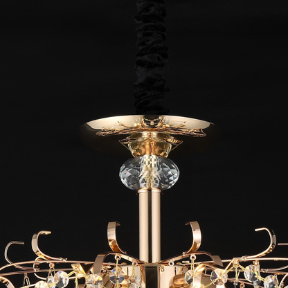 Lustre en cristal STROZZI Elegance 5xE14, diamètre 49cm, doré