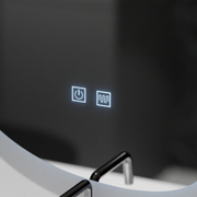 Miroir LED organique 80x60cm, Fluido Touch, Système anti-buée, Gradable