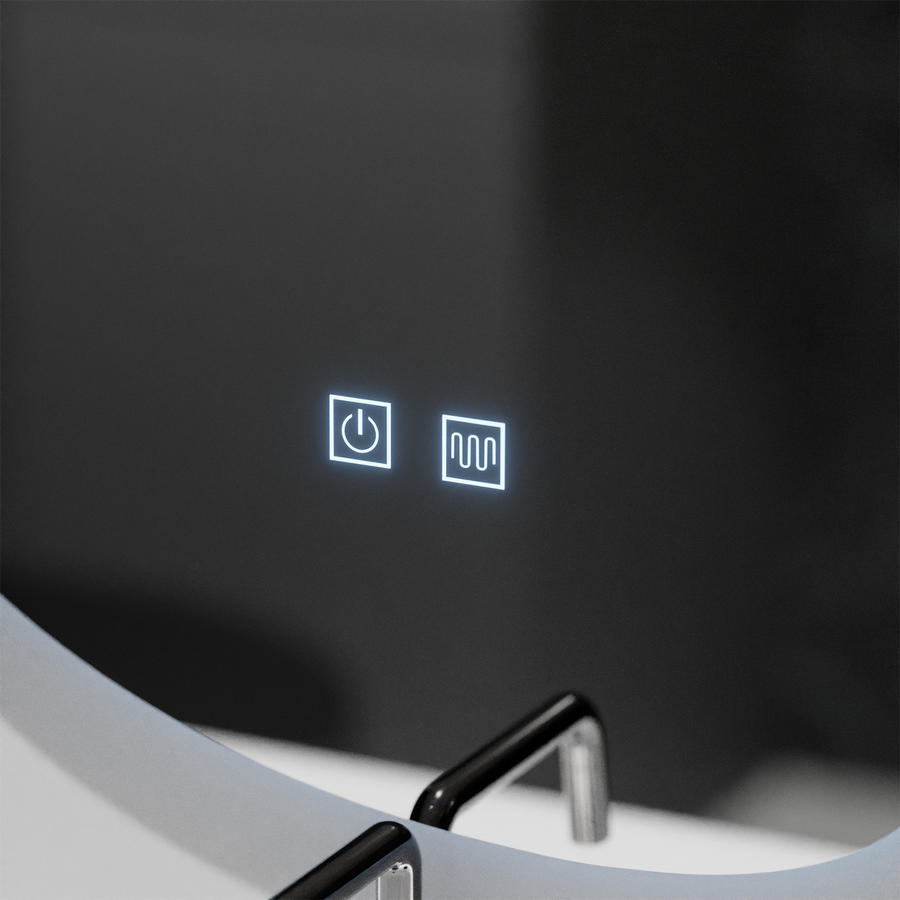 Miroir LED organique 80x60cm, Fluido Touch, Système anti-buée, Gradable