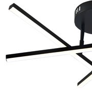 Lustre LED avec télécommande 41W, 3 éléments, Linéaire, Lumière Froide/Chaude/Neutre, Dimmable, Noir