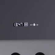 Miroir LED rectangulaire, 80x60 cm, Precision MotionGlow Marcello, système anti-buée, horloge et thermomètre, loupe cosmétique, variable