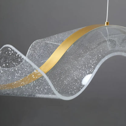 Lustre LED suspendu AMI 80W, Linéaire, Lumière Froide/Chaude/Neutre, Doré, Hauteur réglable