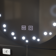 Miroir LED Tactile Ivoire Système Anti-buée 70X70cm