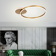 Lustre LED avec télécommande RINOVA 34W, Lumière Froide/Chaude/Neutre, Dimmable, Or Brillant