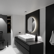 Miroir LED Semiluna 54x60, Arcana Touch, système anti-buée, variable
