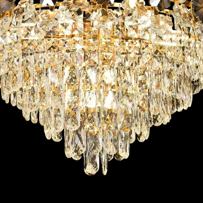 Lustre en cristal CC6705/500GD 9x E14, diamètre 50 cm, or brillant, hauteur réglable
