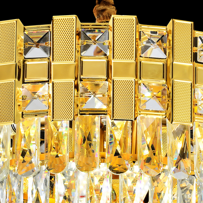 Lustre en cristal BRAN Mango 8xE14, diamètre 60cm, or brillant, hauteur réglable