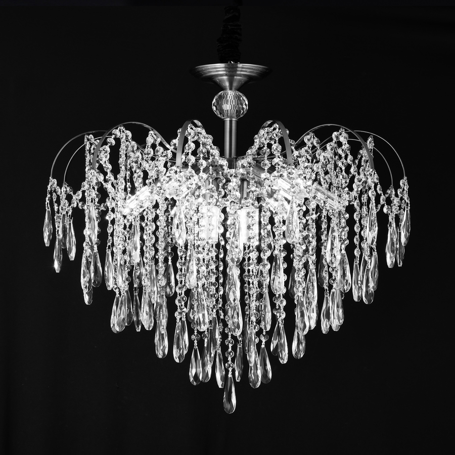 Lustre en cristal CC9324/5CH, 5x E14, diamètre 48 cm, chromé