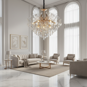 Lustre en cristal CC9313/12FGD, 12x E14, diamètre 50 cm, doré