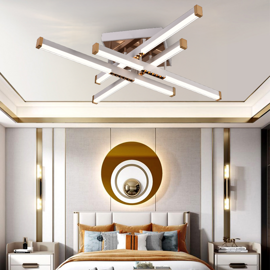 Lustre LED avec télécommande AXIAL, 54W, 4 éléments, lumière froide/chaude/neutre, variable, lustre LED blanc avec télécommande Titre par défaut Alessandro Design
