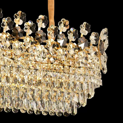 Lustre en cristal CC6705/900X350GD 10x E14, 90 cm, or brillant, hauteur réglable