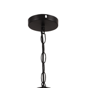 Lustre suspendu vintage, LV571/3BK, 3*E27, marron, métal et ficelle