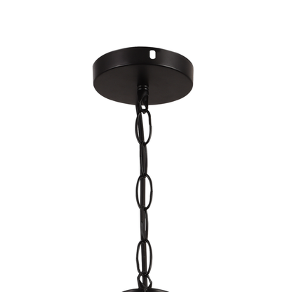 Lustre suspendu vintage, LV571/3BK, 3*E27, marron, métal et ficelle